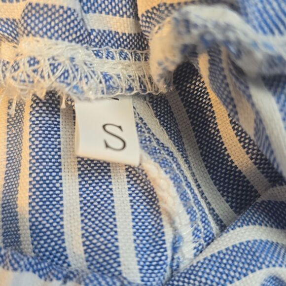 Striped Blue Women's Pants - Picture 6 of 6